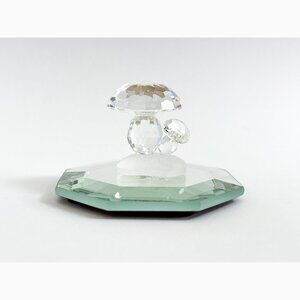 Swarovski - Rare Swarovski Crystal Austria Mushrooms Frosted Bottom Figurine